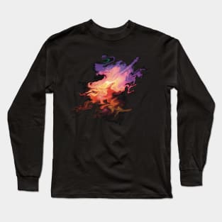 Acrylic Pour Fluid Art Long Sleeve T-Shirt